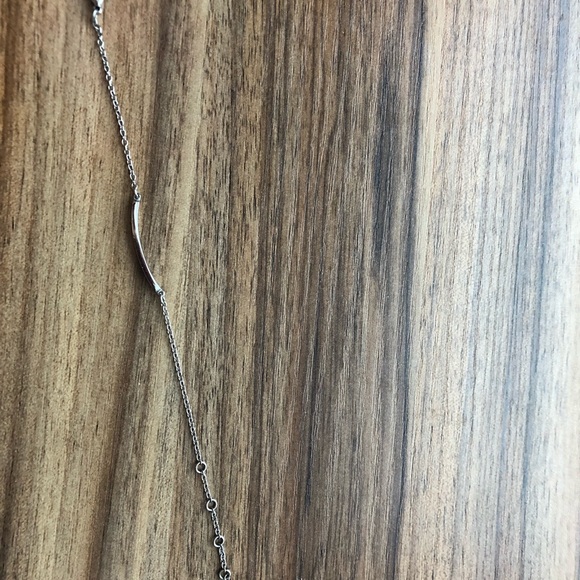 Adjustable silver bracelet with rhinestones. - Picture 2 of 2